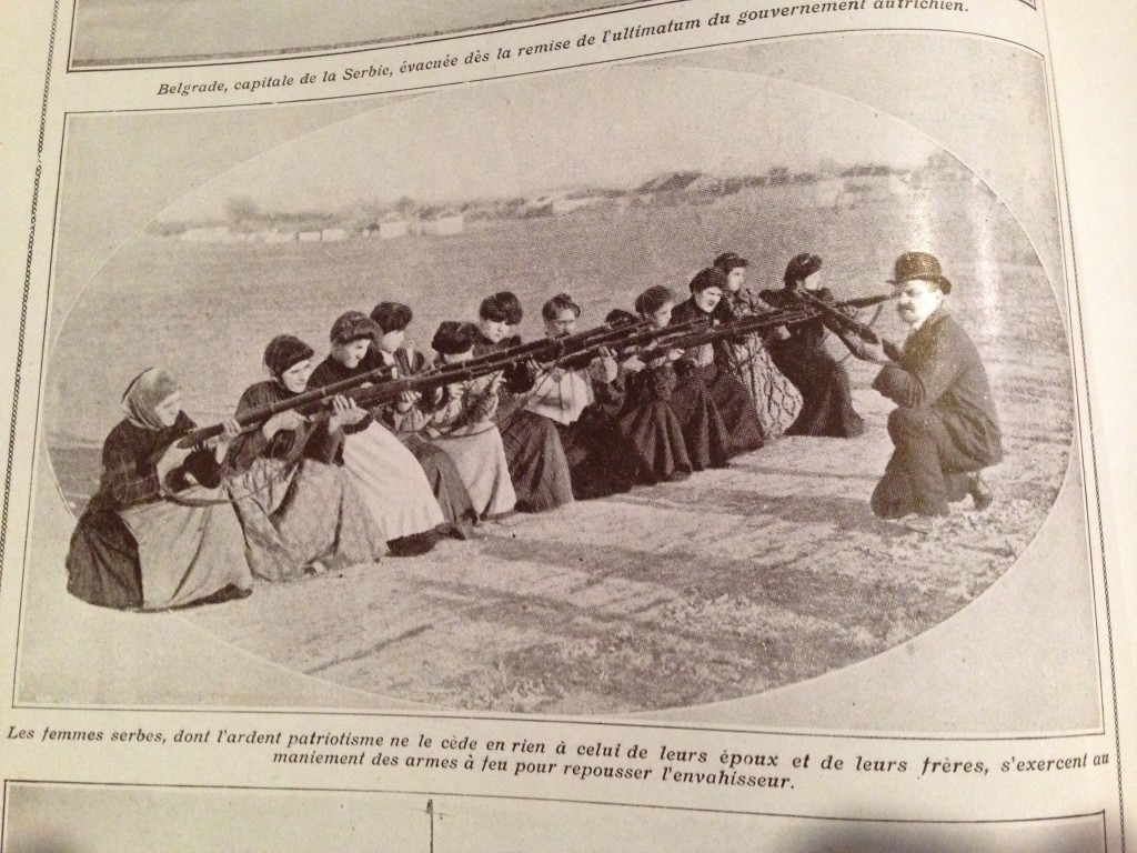 Serbian women drill with rifles in self defense batallions